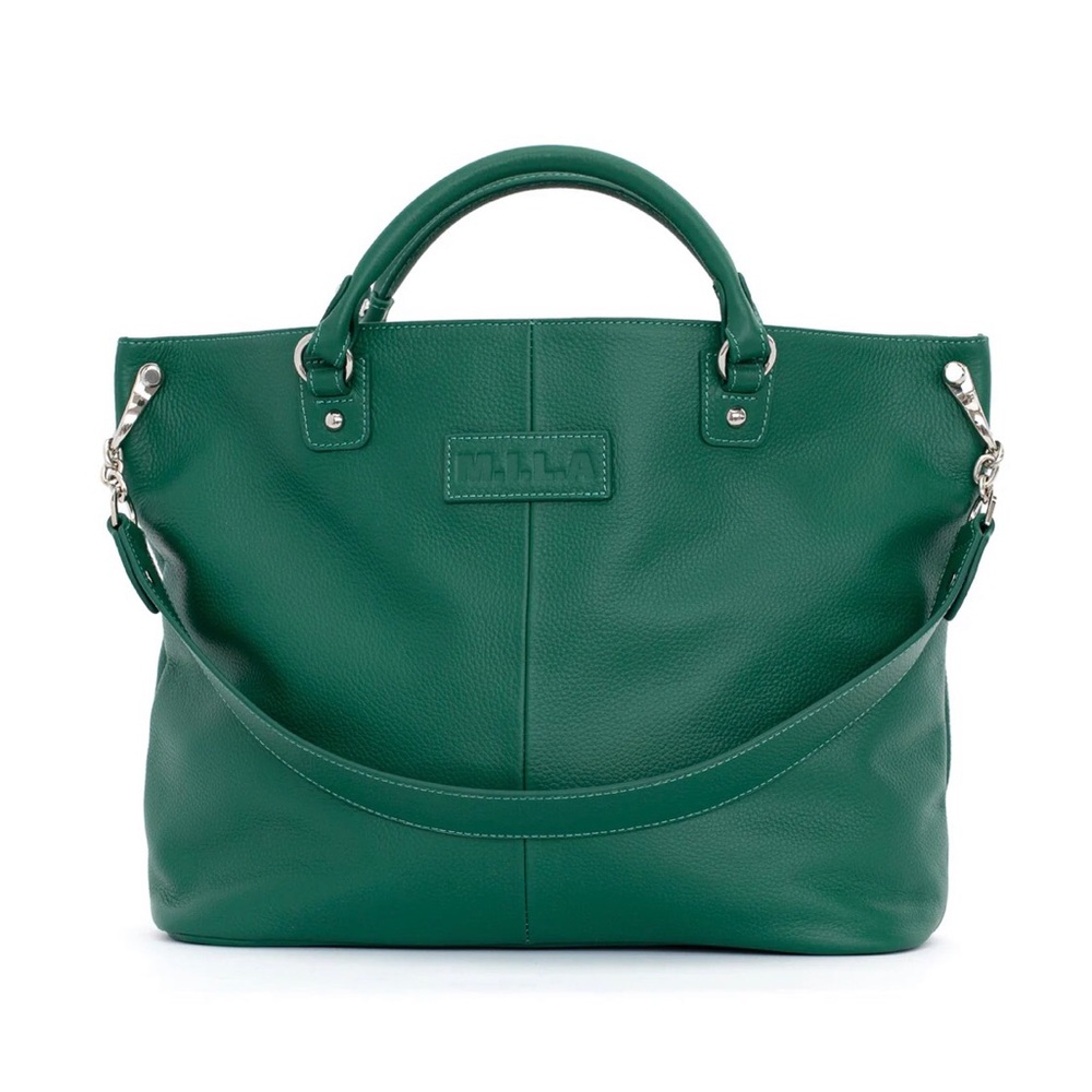M.I.L.A. Los Angeles Darcy Green Leather Handbag Purse $548 Sold Out!